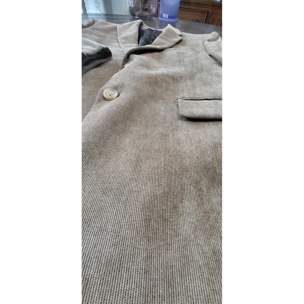 Lauren Ralph Lauren Blazer Men 40S Sport Coat Tan Khaki Corduroy Paisley Lining
